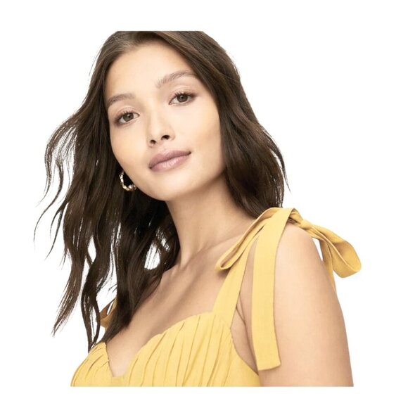 NWT Wilfred Aritzia Cammy Dress Gold Size Small - Picture 3 of 16